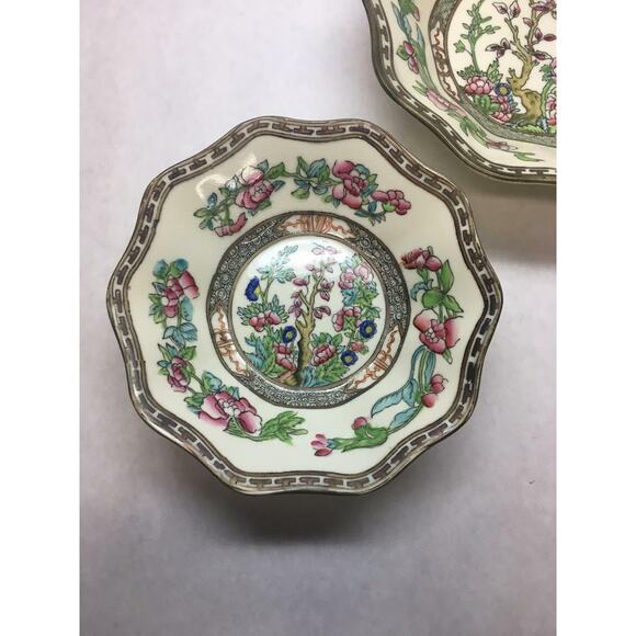 VINTAGE Coalport CHINA Indian SUMMER Pattern 3 Bowl SET Ice CREAM Soup CEREAL - Picture 3 of 12